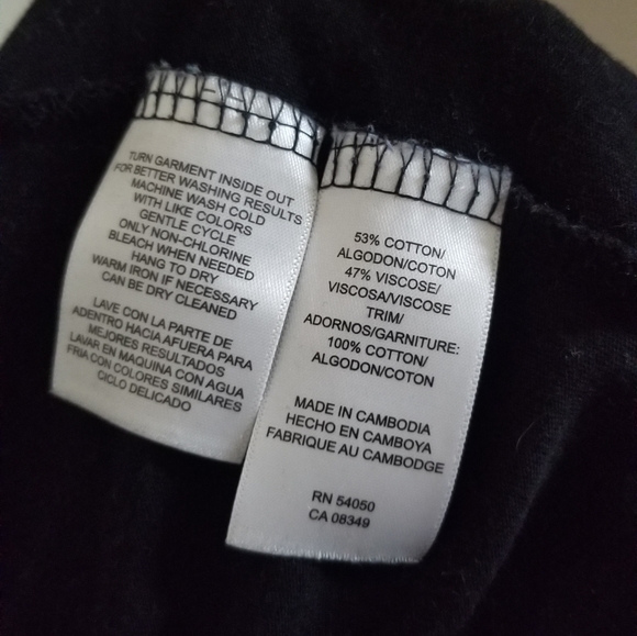 JONES NEW YORK Black Button From Tie Shirt - Picture 6 of 7